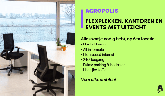 Agropolis; najaarsactie; kantoren; bureau; flex; flexplak; office; Kinrooi